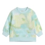 ARKET kleding 0DXJP1698 blauw/tie-dye katoenen sweatshirt kinderen