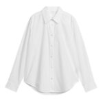 ARKET kleding 0DXJP16 wit poplin overhemd met rechte snit vrouwen