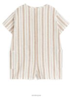 ARKET kleding 0DXJP1700 beige/strepen linnen rompertje kinderen - Image 2
