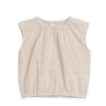 ARKET kleding 0DXJP1702 beige/geruit mouwloze seersucker top kinderen