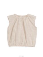 ARKET kleding 0DXJP1702 beige/geruit mouwloze seersucker top kinderen