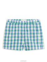 ARKET kleding 0DXJP1705 groen Blauw seersucker korte broek kinderen