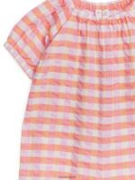 ARKET kleding 0DXJP1708 oranje/geruit seersucker rompertje kinderen - Image 3
