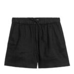 ARKET kleding 0DXJP170 zwart linnen korte broek vrouwen