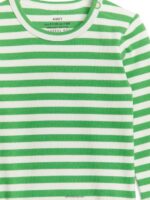 ARKET kleding 0DXJP1712 groen Wit geribde bodysuit met lange mouwen kinderen - Image 3