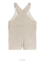 ARKET kleding 0DXJP1714 beige/wit korte katoenen tuinbroek kinderen - Image 2