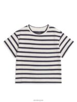 ARKET kleding 0DXJP1723 donkerblauw/wit T-shirt met korte mouwen kinderen
