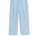 ARKET kleding 0DXJP172 blauw lichte denim broek met trekkoord vrouwen