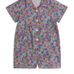 ARKET kleding 0DXJP1733 multi/bloemig korte katoenen jumpsuit kinderen