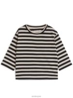 ARKET kleding 0DXJP1735 zwart/beige top met lange mouwen kinderen