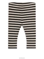 ARKET kleding 0DXJP1736 zwart/beige geribbelde legging kinderen - Image 2