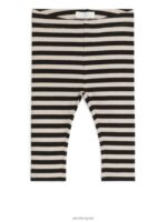 ARKET kleding 0DXJP1736 zwart/beige geribbelde legging kinderen