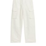 ARKET kleding 0DXJP173 wit cargobroek van linnenmix vrouwen