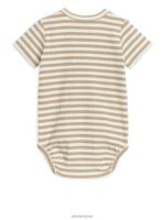 ARKET kleding 0DXJP1750 beige/gebroken wit katoenen bodysuit met korte mouwen kinderen - Image 2