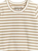 ARKET kleding 0DXJP1750 beige/gebroken wit katoenen bodysuit met korte mouwen kinderen - Image 3