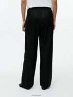 ARKET kleding 0DXJP176 zwart linnen broek met trekkoord vrouwen - Image 3