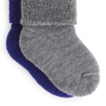 ARKET kleding 0DXJP1788 blauw grijs babysokjes van wollen badstof, 2 paar kinderen