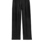 ARKET kleding 0DXJP178 zwart linnen broek vrouwen