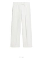 ARKET kleding 0DXJP189 wit linnen broek vrouwen
