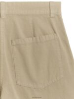 ARKET kleding 0DXJP193 beige cropped katoenen linnen chino vrouwen - Image 2