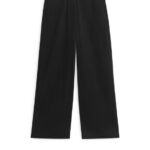 ARKET kleding 0DXJP196 zwart brede rekbare chino vrouwen