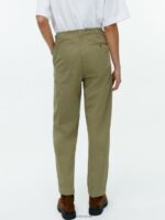 ARKET kleding 0DXJP199 kaki groen Katoenen chino met ronde pijpen vrouwen - Image 3