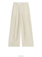 ARKET kleding 0DXJP203 gebroken wit lyocell linnen broek vrouwen