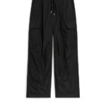 ARKET kleding 0DXJP209 zwart cargobroek van taft vrouwen