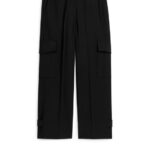 ARKET kleding 0DXJP213 zwart cargobroek van wolmix vrouwen