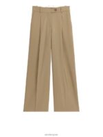 ARKET kleding 0DXJP214 donker beige wijde hopzakwollen broek vrouwen