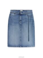 ARKET kleding 0DXJP233 blauw midi-spijkerrok vrouwen