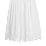 ARKET kleding 0DXJP244 wit rok met kanten rand vrouwen