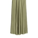 ARKET kleding 0DXJP245 kaki groen maxi satijnen rok vrouwen