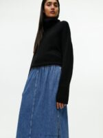ARKET kleding 0DXJP248 blauw maxi-denimrok vrouwen - Image 4