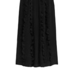 ARKET kleding 0DXJP251 zwart midi-rok met ruches vrouwen