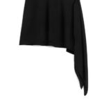 ARKET kleding 0DXJP259 zwart asymmetrische minirok van jersey vrouwen