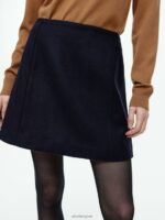 ARKET kleding 0DXJP269 donkerblauw minirok van wol vrouwen - Image 4