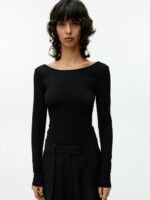 ARKET kleding 0DXJP277 zwart Jersey top met ronde hals vrouwen - Image 2