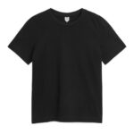 ARKET kleding 0DXJP280 zwart T-shirt met ronde hals vrouwen