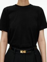 ARKET kleding 0DXJP280 zwart T-shirt met ronde hals vrouwen - Image 3