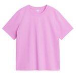 ARKET kleding 0DXJP286 roze zwaargewicht t-shirt vrouwen