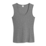 ARKET kleding 0DXJP287 grijs gemêleerd geribde tanktop vrouwen