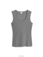 ARKET kleding 0DXJP287 grijs gemêleerd geribde tanktop vrouwen