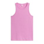 ARKET kleding 0DXJP289 roze rib racer tanktop vrouwen