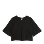 ARKET kleding 0DXJP298 zwart cropped t-shirt vrouwen