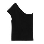ARKET kleding 0DXJP301 zwart gebreide top met één schouder vrouwen