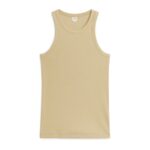 ARKET kleding 0DXJP307 beige rib racer tanktop vrouwen