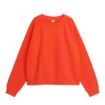 ARKET kleding 0DXJP318 oranje zacht sweatshirt van franse badstof vrouwen