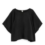 ARKET kleding 0DXJP31 zwart zijden topje vrouwen