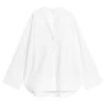 ARKET kleding 0DXJP32 wit gewassen katoenen overhemd vrouwen